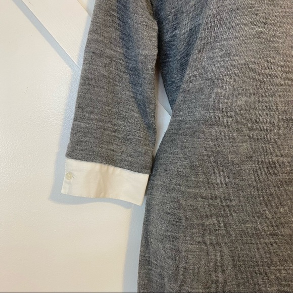 Harve Benard Knee Length Collared Knit Sweater Dress Heathered Gray Sz M - Picture 3 of 9